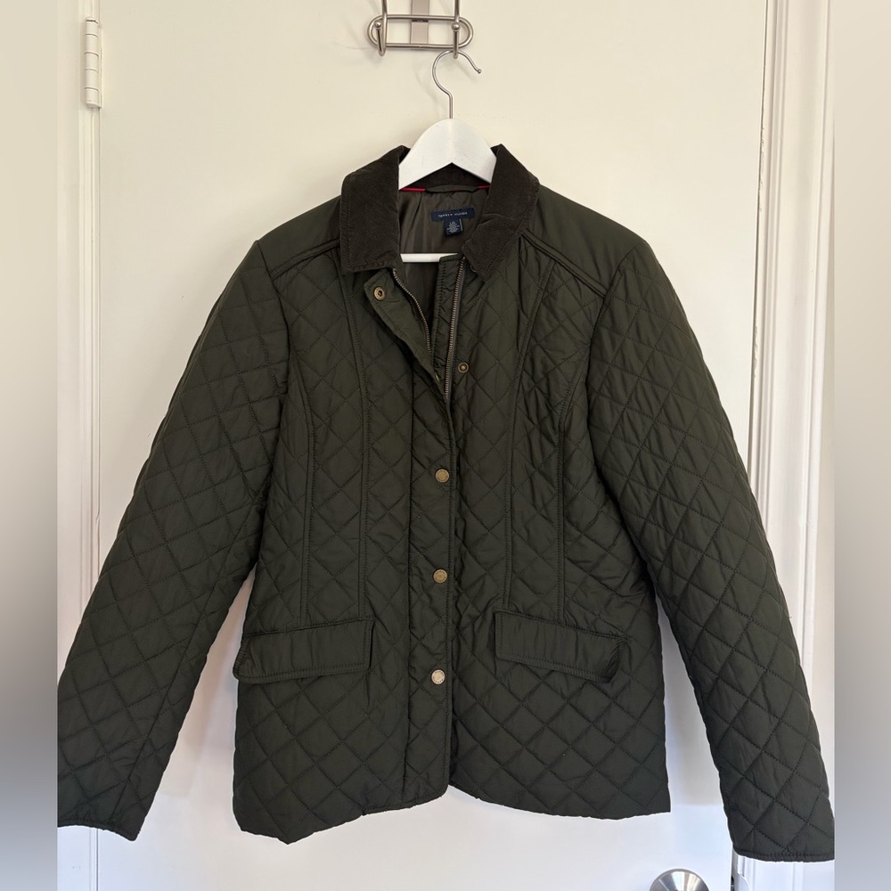 Tommy Hilfiger Dark Green Quilted Utility Jacket